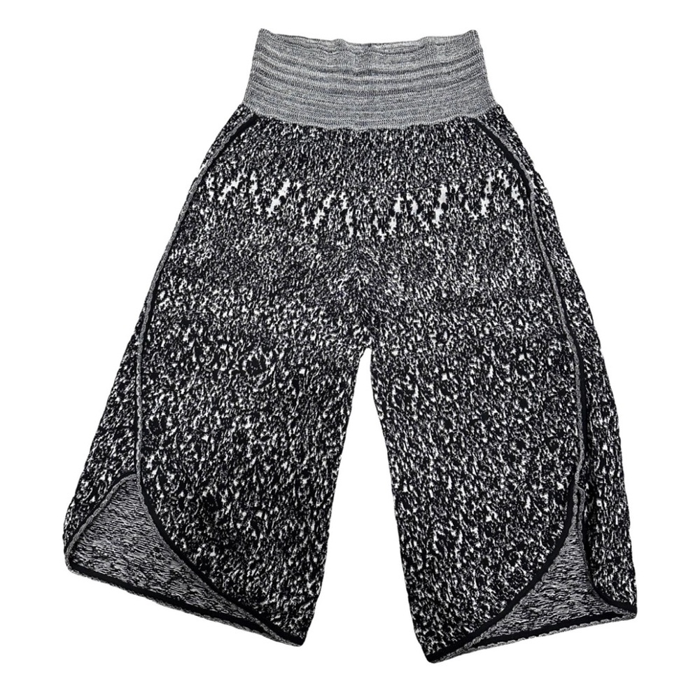 vivienne westwood red label grey/white knitted textured cropped flared pants/S